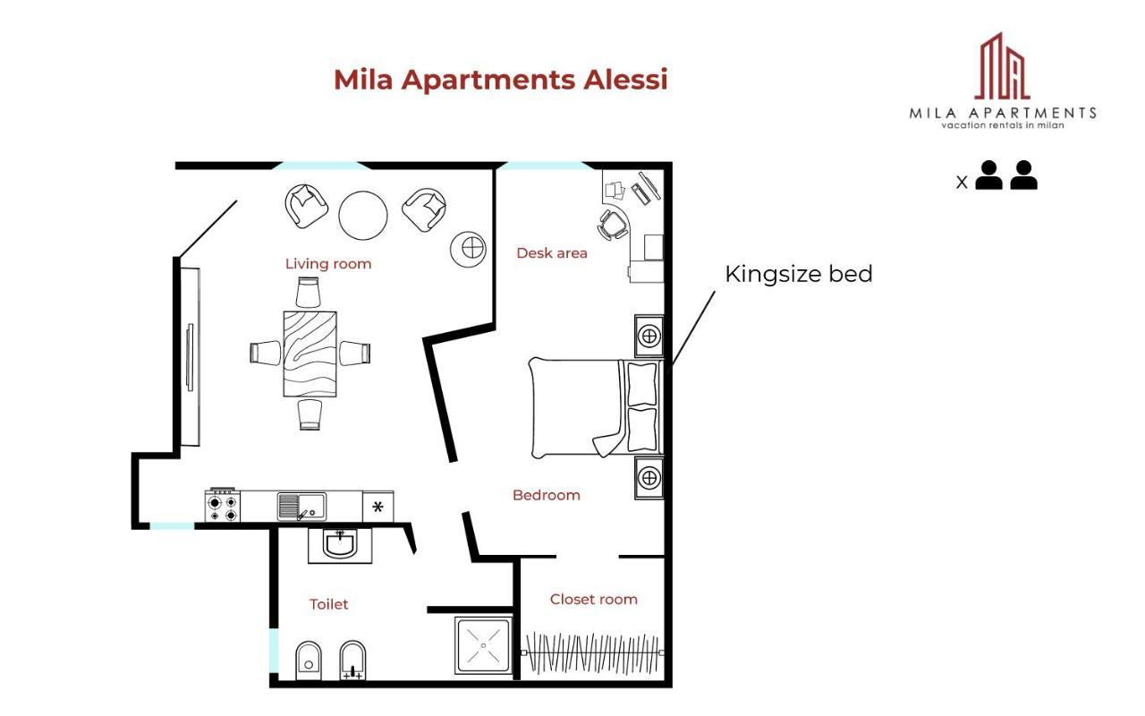 Mila Apartments Alessi Milan Bagian luar foto